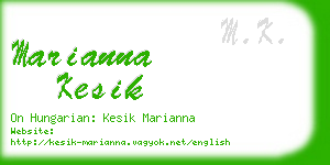 marianna kesik business card